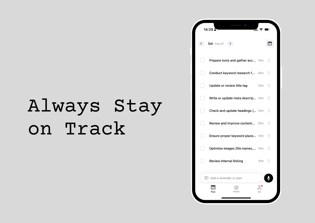 codot helps you stay on track